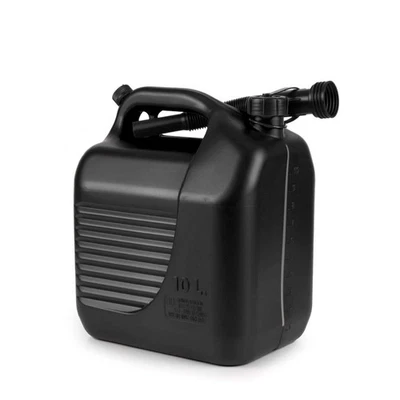 Benzinkanister 10l Kunststoff mit Ausgießer schwarz Kanister Reservekanister - Bild 1 von 3