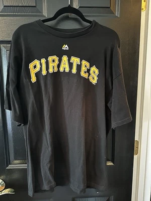 Pittsburgh Pirates Tshirt 2XL MLB Retro Majestic Baseball Screen Print Lettering - Image 1 of 4