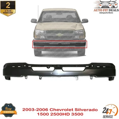 Передний бампер загрунтованная сталь для 2003-2006 Chevrolet Silverado 1500 2500HD 3500 - Изображение 1 из 4