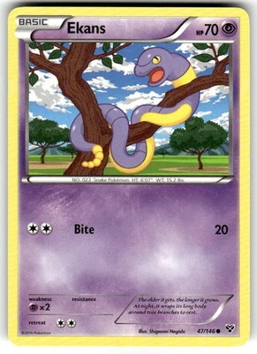 Pokémon TCG Ekans 47/146 Common NM - Image 1 of 2