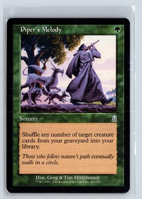 PIPER'S MELODY - Odyssey – MTG Magic the Gathering Card - Uncommon - Image 1 of 4