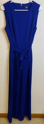 NUEVO TOMMY HILFIGER Mono Mameluco Sin Mangas Cinturón Pantalón Traje Pierna Ancha Elástico 12 Foto 1 de 4