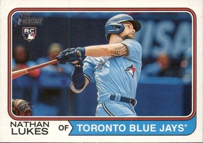 2023 Topps Heritage High Number - Nathan Lukes #667 Toronto Blue Jays (RC) - Image 1 of 2