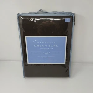 WAMSUTTA Dream Zone Twin Blanket 100% Premium Cotton Chocolate Brown 66" x 96" - Picture 1 of 8