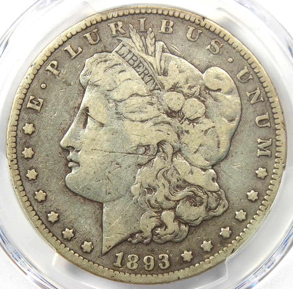 1893-CC Morgan Silver Dollar $1 Carson City Coin - Certified PCGS VF Detail - Image 1 of 4