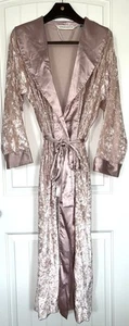 Victoria's Secret langer Morgenmantel Crushed Velvet Satin volle Länge pink XS/S Vintage Y2K - Bild 1 von 17