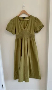 Nobody’s Child Green Cotton Dress Size 10 - Picture 1 of 5