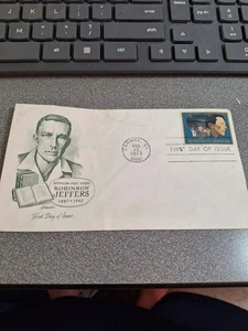 1973 First Day cover 8c stamp Poet Robinson Jeffers art cachet envelope - Picture 1 of 3