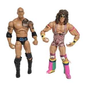 Lotto 14 WWE The Ultimate Warrior Mattel Elite Wrestling Series 26 The Rock Elite - Foto 1 di 7