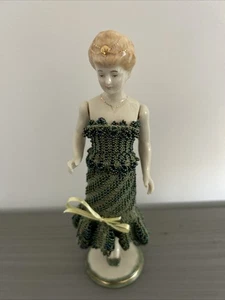 Hand Painted Lady In Beaded Dress Figurine Johnny Lipton Jointed 22cm - Bild 1 von 15