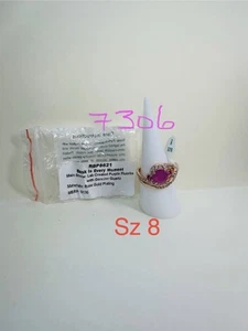 NIB Bomb Party Sz8 RBP8621 Bask In Every Moment LC Purple Fluorite Rose Gold Pl - Picture 1 of 11