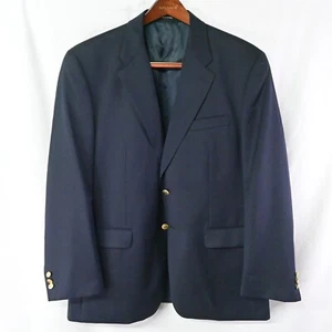 Chaps Ralph Lauren 44R Navy Blue 2Btn Mens Blazer Suit Jacket Sport Coat - Picture 1 of 9