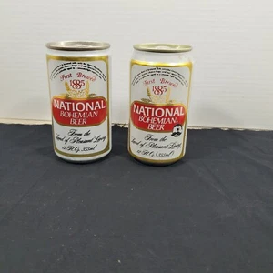 2 Vintage National Bohemian Beer Cans No 1 Baltimore Aquarium & No13 Waterfowl - Picture 1 of 10