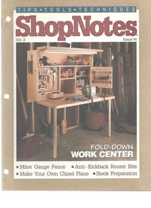 Woodsmith ShopNotes March 1994 Fold-Down Work Center Miter Gauge Fence - Picture 1 of 1