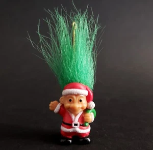 TINY CHRISTMAS Russ SANTA Troll Doll ORNAMENT - Mini 2" Troll- New w/o Tag - Picture 1 of 3