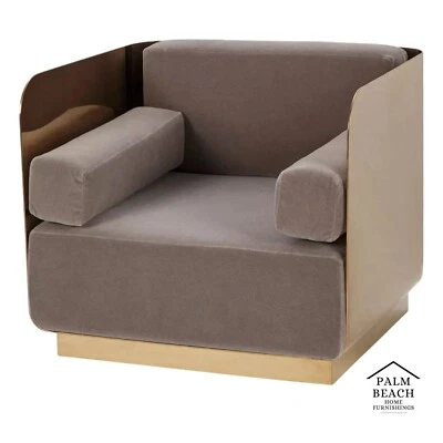 Silla ocasional Andrew Martin de metal pulido Foto 1 de 4