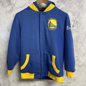Golden State Warriors Jacket 2015 NBA Finals Reversible Hoodie Youth Large Blue - Picture 1 of 15