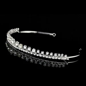 Bridal Headpiece Rhinestone Crystal Prom Wedding Headband Tiara V918 - Picture 1 of 4