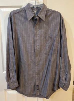 Allen Solly Mens Long Sleeve Shirt 151/2 32-33 Striped Tottinham Twill - Image 1 of 4