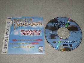 SEGA SATURN VIDEO GAME DISC W SLEEVE PANZER DRAGOON PLAYABLE PREVIEW NFR