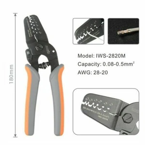 Mini Open Barrel Crimping Tools Crimper Terminal Plier IWS-2820 for 28-20AWG - Picture 1 of 7