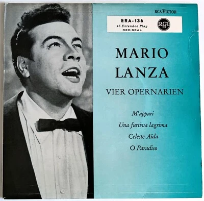 + Mario Lanza - Vier Opernarien + Vinyl-EP, 7", Klassik, Oper, Arien, gebraucht - Bild 1 von 4