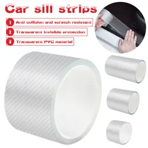 Carbon Fiber Protector Sticker Sill Scuff Cover Car Door Body Anti Scratch Strip - Picture 1 of 23