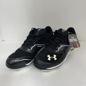 Under Armour Mens 13 UA Ignite Low Baseball Cleats Black - new other - Picture 1 of 14