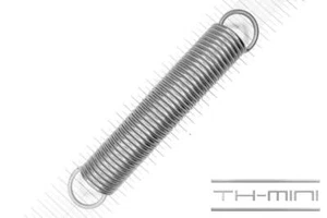 Zug-Feder 4mm Haken Öse 36x212mm 45,2kg Spiral Edel-stahl rostfrei Metall - Bild 1 von 1