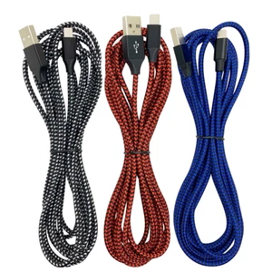 3 Pack 10FT Braided USB Charger Cable For iPhone 11 XS 8 7 Plus 5c Charging Cord - Picture 1 of 13