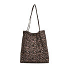 Grands sacs à main léopard fourre-tout à claquer tissu souple pour femmes doubles poignées sac à provisions