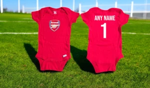 Arsenal Baby Bodysuit/ Onesie .Personalized - Picture 1 of 2