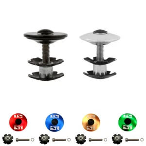Bike ahead headset top cap alloy anodised 1 1/8" star fangled nut bolt stem - Picture 1 of 7