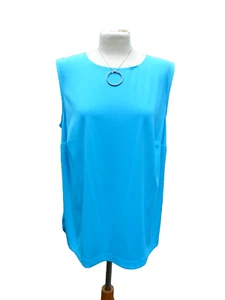 AMES VIKKI Aqua1 blau Coastalcore Barbiecore Boho Indie Tank Bluse Top 1X - Bild 1 von 4