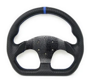 12.5" Steering Wheel With Horn Blue 6 Hole EZGO Club Car Boat UTV Golf Cart - Picture 1 of 4