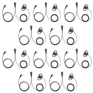 10 szt. Słuchawki douszne w kształcie litery D do Kenwood TK-388 TK-370 TK-270 TK-360 - Zdjęcie 1 z 5