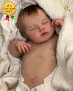 Reborn Baby Puppen Silikon Ganzkörper Mädchen 20 Zoll wasserdicht anatomisch korrekt - Bild 1 von 12