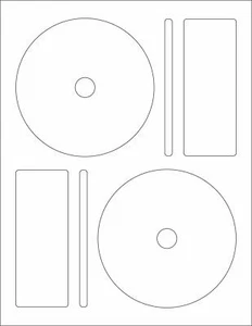 Etiqueta Memorex CD/DVD, 2 por página (50 etiquetas / 25 hojas) - Imagen 1 de 6