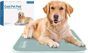 Cool Pet Pad - Large, Sage Grey - Self-Cooling, Pressure Activated Mat for Dogs - Picture 1 of 6