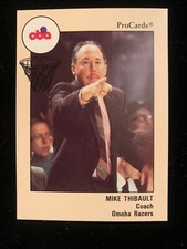 1989-90 ProCards CBA #206 MIKE THIBAULT Omaha Racers, Washington Mystics Nrmt+