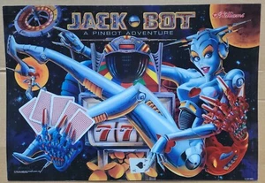 1995 Williams Pinball Translite - Jack Bot A Pinbot Adventure- NOS - Picture 1 of 5