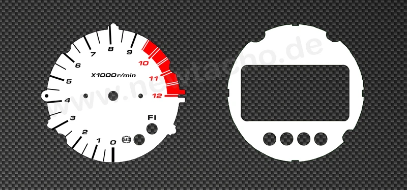Tachoscheiben passend für Suzuki Bandit GSF 1250 Tacho GSF1250 Gauge Plate kmh - Bild 1 von 1