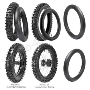 15mm/12mm Front 60/100-14 Rear 80/100-12 Tire Rim Dirt Bike 110 125cc Apollo SSR - Picture 1 of 20