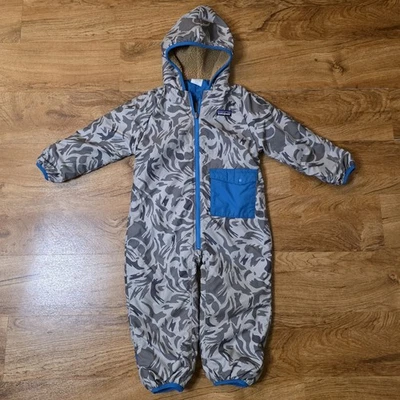 Traje de nieve reversible Patagonia para niños pequeños camuflado gris azul - (18 - 24 meses) Foto 1 de 4