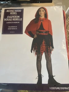 Riding Hood Rebel Girl's Halloween Costume Medium 8-10 2 Piece New Suit Yourself - Picture 1 of 6