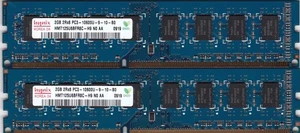 4GB 2x2GB PC3-10600 DDR3-1333 HYNIX Blue Ram Memory Kit HMT125U6BFR8C-H9 N0 AA - Picture 1 of 3