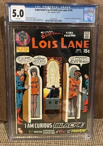 Superman’s Girlfriend Lois Lane 106 CGC 5.0 Rare WHITE PAGES Controversial Cover - Picture 1 of 2