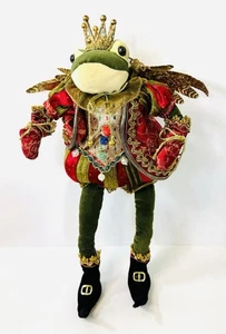 Mark Roberts Christmas Fairy Frog Toad Prince King Posable Shelf Sitter 17” Larg - Picture 1 of 5