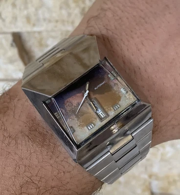 1970's Vintage Omax Spaceman Watch Automatic 39mm Jumbo Men Rare Style Day-date - Image 1 of 4