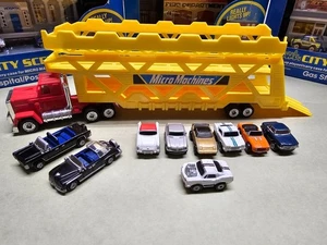 Vintage Micro Machines ⭐ Tractor Trailer Car Hauler ⭐ + Extras - Picture 1 of 6